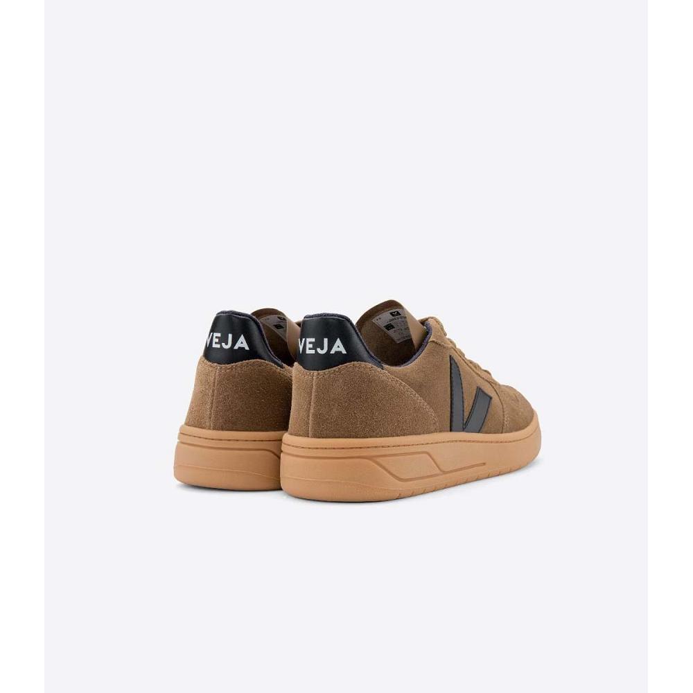 Women's Veja V-10 SUEDE Sneakers Brown | ZA 636QMA